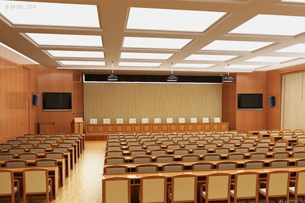 Комплексное озвучивание зала площадью до 500 кв. м акустическими и конференц-системами